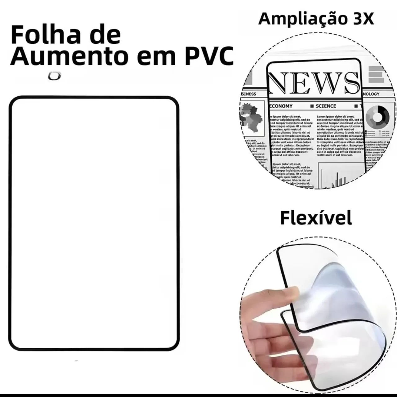 Lente de aumento para leitura - Foto 3