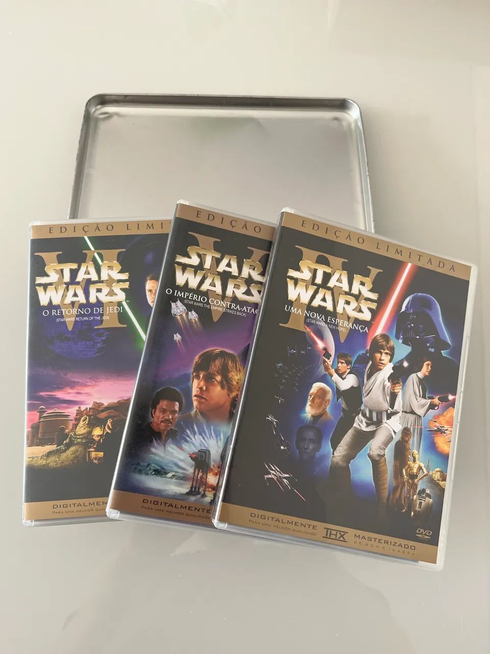 Box DVDs Trilogia Star Wars - Lata Metal - Foto 3