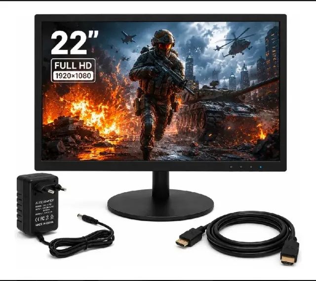 Monitor HDMI 22 Polegadas Função Vertical e Horizontall