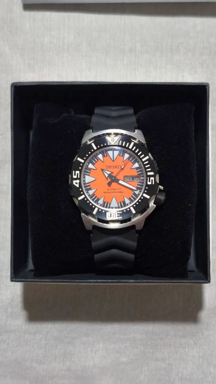 Seiko Propex Monster Black Orange Driver 200m Automático. - Foto 2