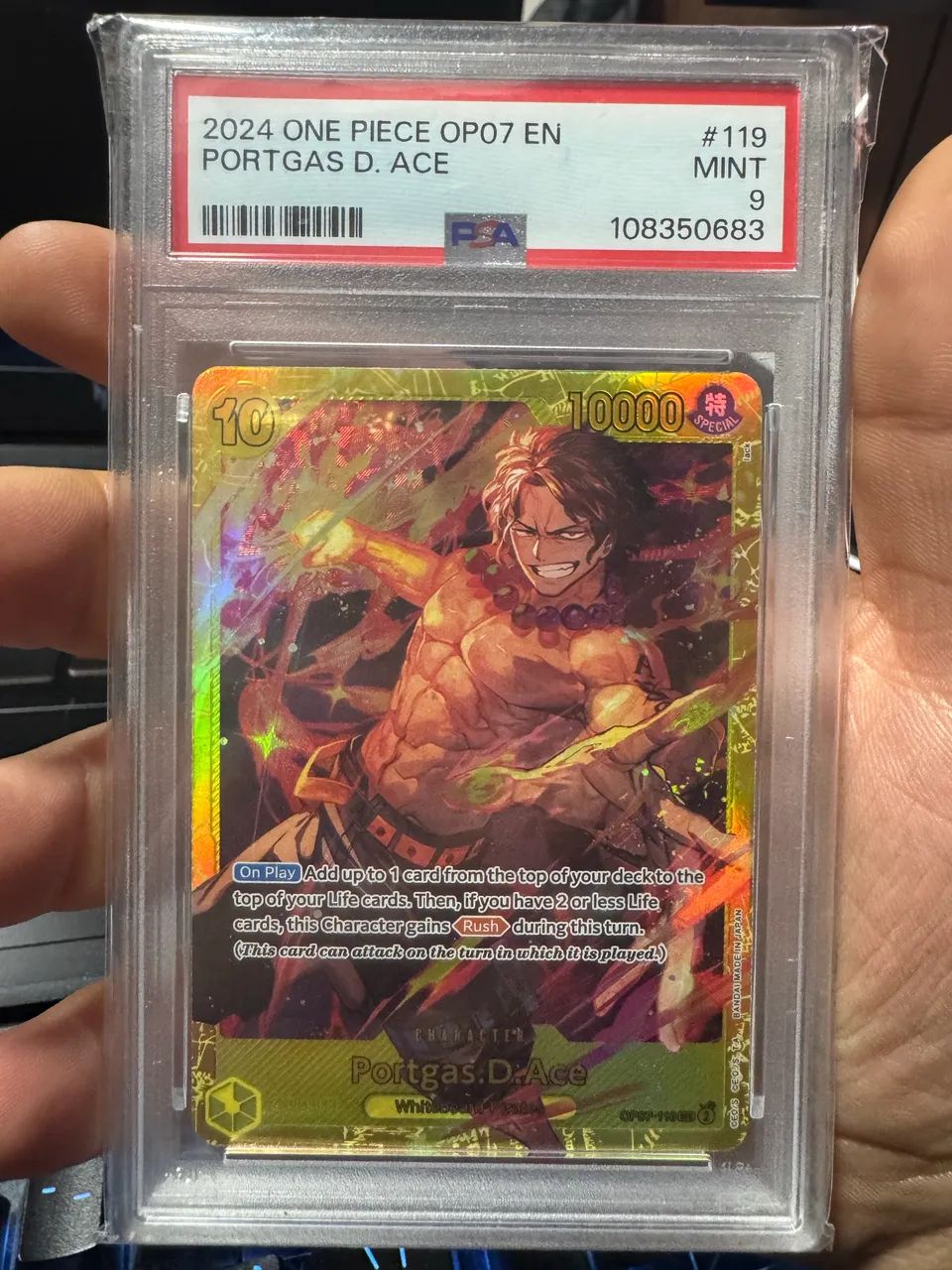 Carta Graduada One Piece Ace Original PSA 9 - Foto 4