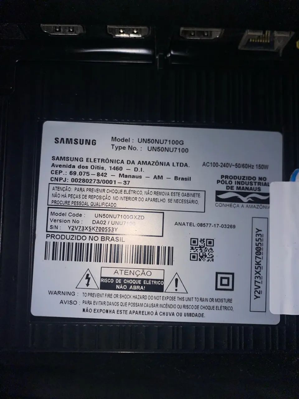 Vendo Smart TV Samsung 50 polegadas 4K para retirada de peças