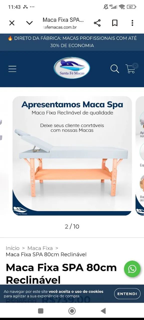 Maca de estética santa fé nova zero - Foto 2