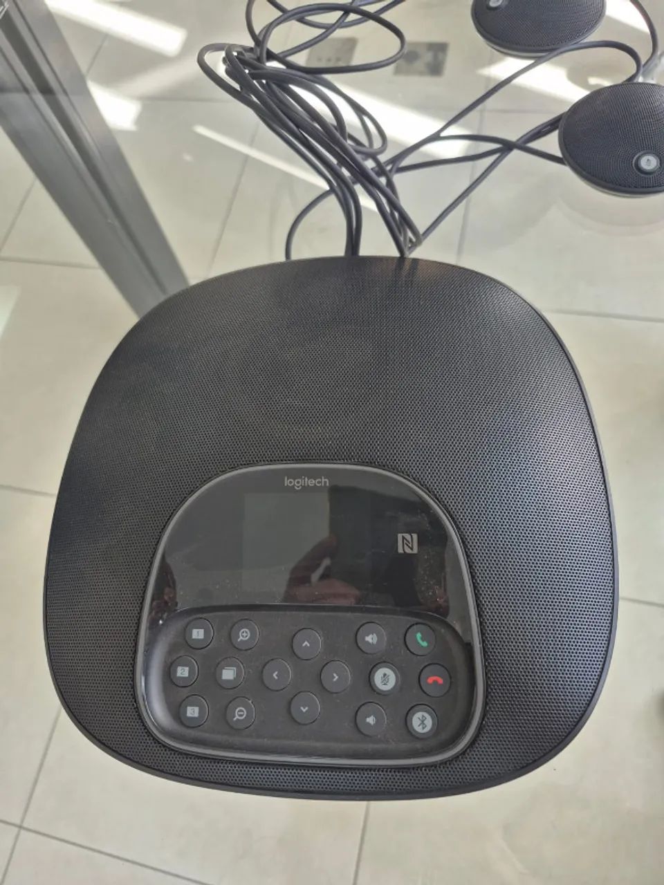 Câmera de conferência com 2 microfones e auto falante de mesa. - Foto 5