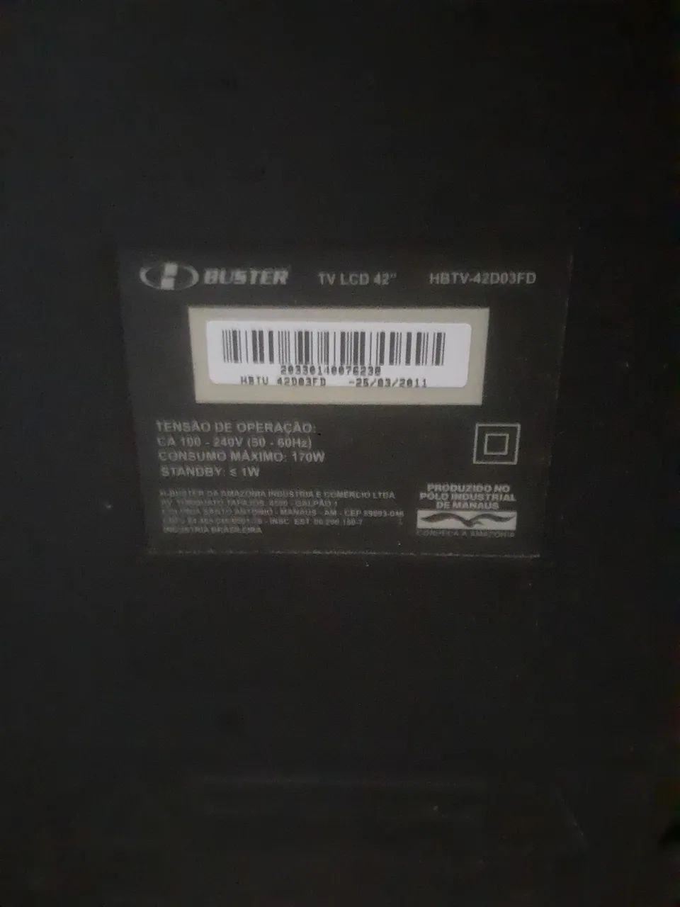 Televisão de Led 42 polegadas HBUSTER NÃO É WIFI