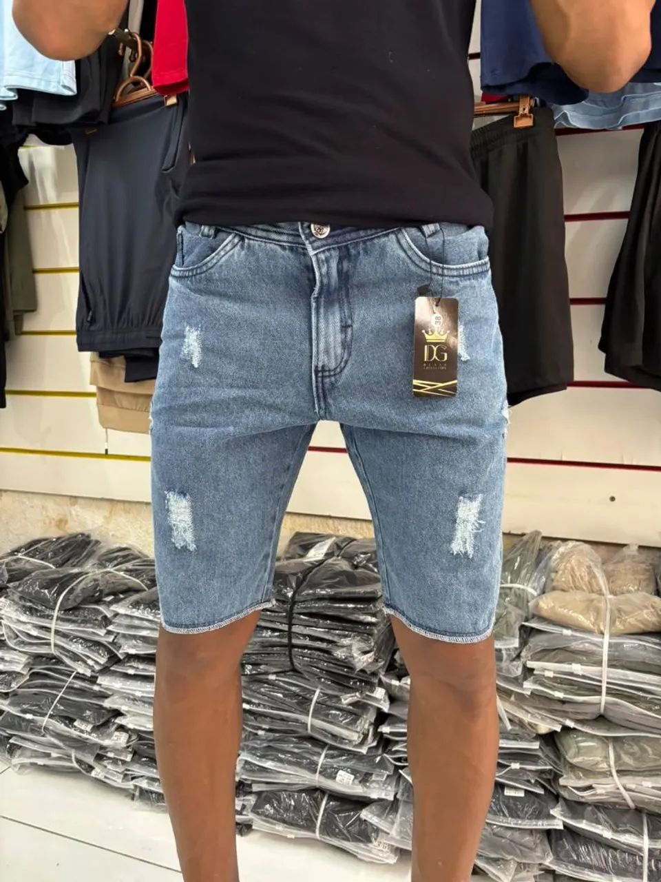 Bermudas jeans casuais  - Foto 4