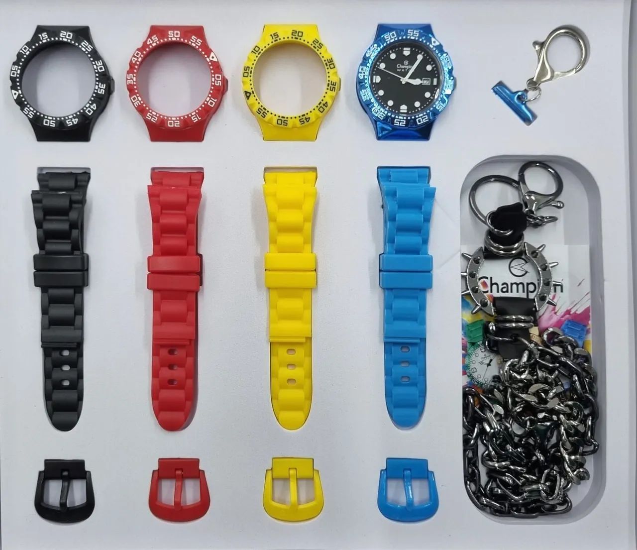 Kit Relógio Analógico troca Pulseira em Plástico - Champion - Foto 5