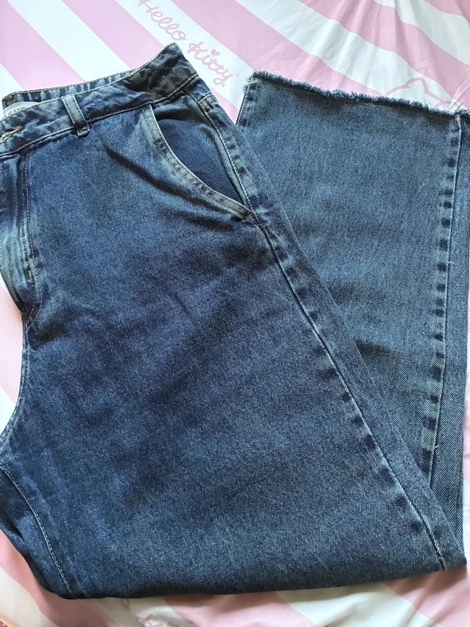 Calça jeans wide leg 42 - Foto 4