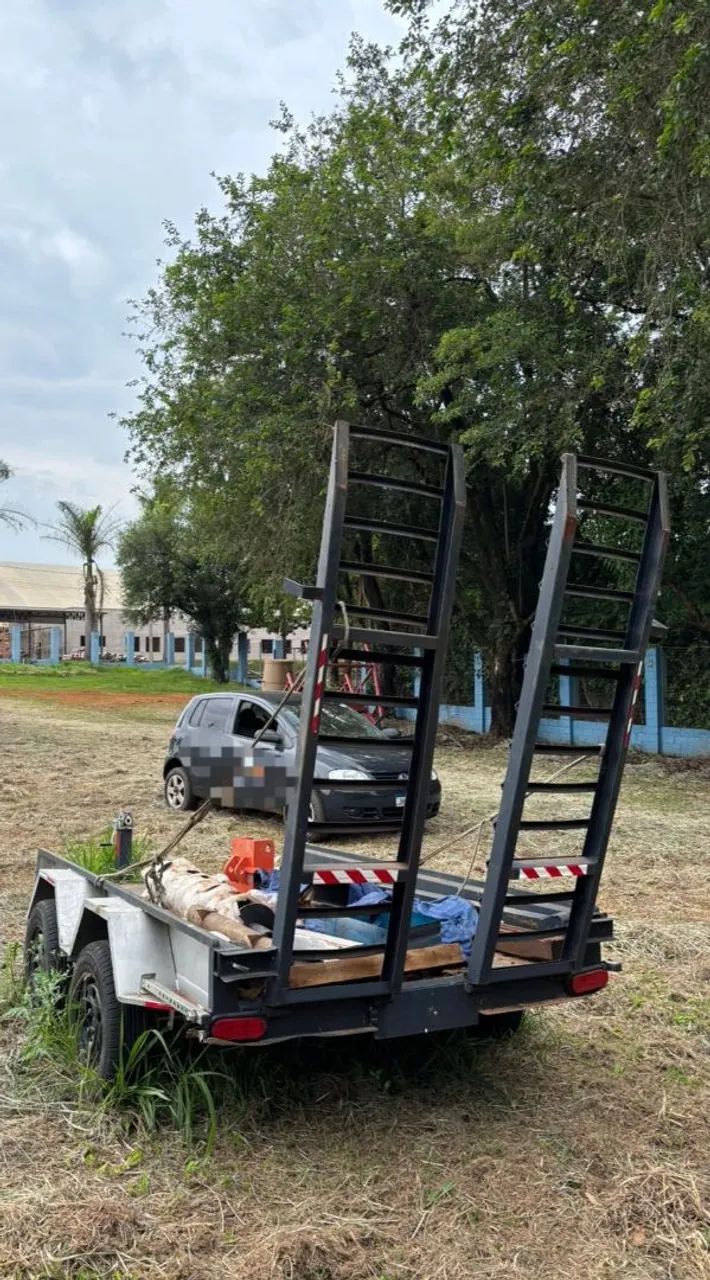 Carretinha Bitruck com documentação para mini escavadeira Yanmar vio20 - Foto 2