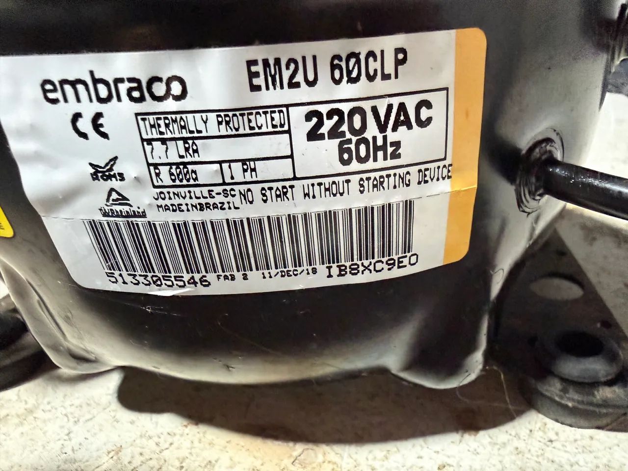 Compressor R600a EMBRACO 