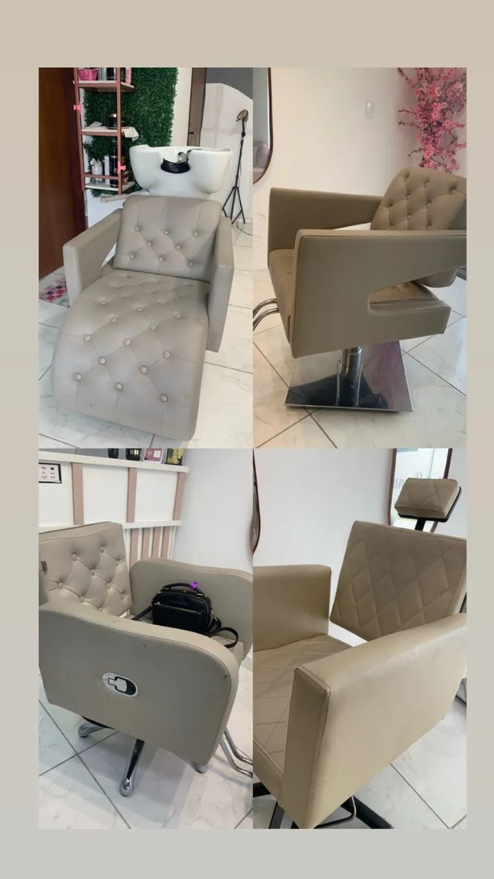 Cadeiras salão + lavatório 