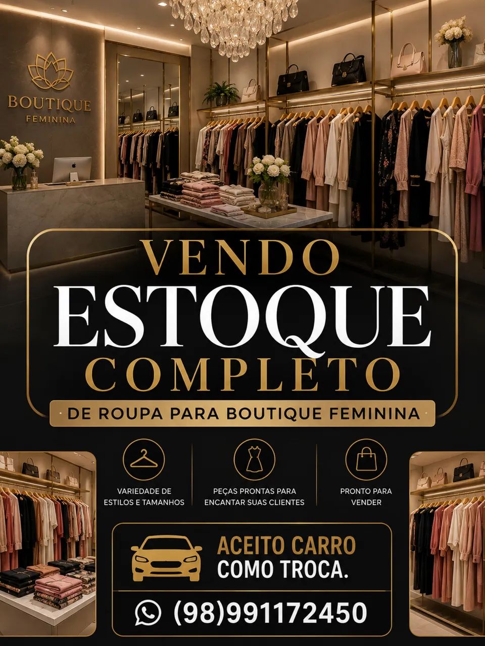 Vendo estoque de roupas 