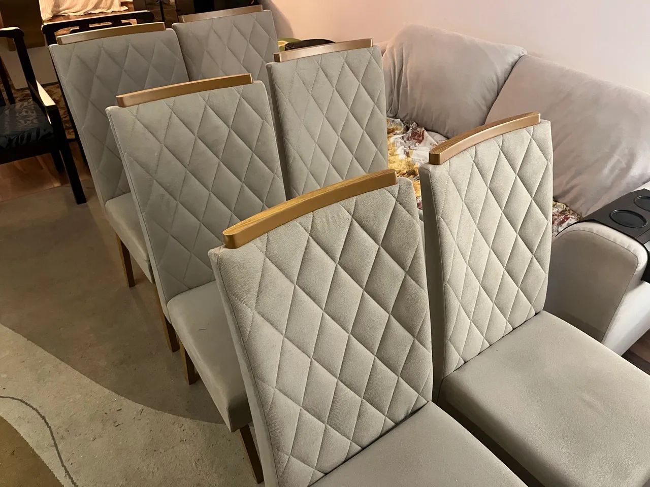 Mesa de jantar grande 6 lugares com 6 cadeiras (1,80x90) - Foto 3