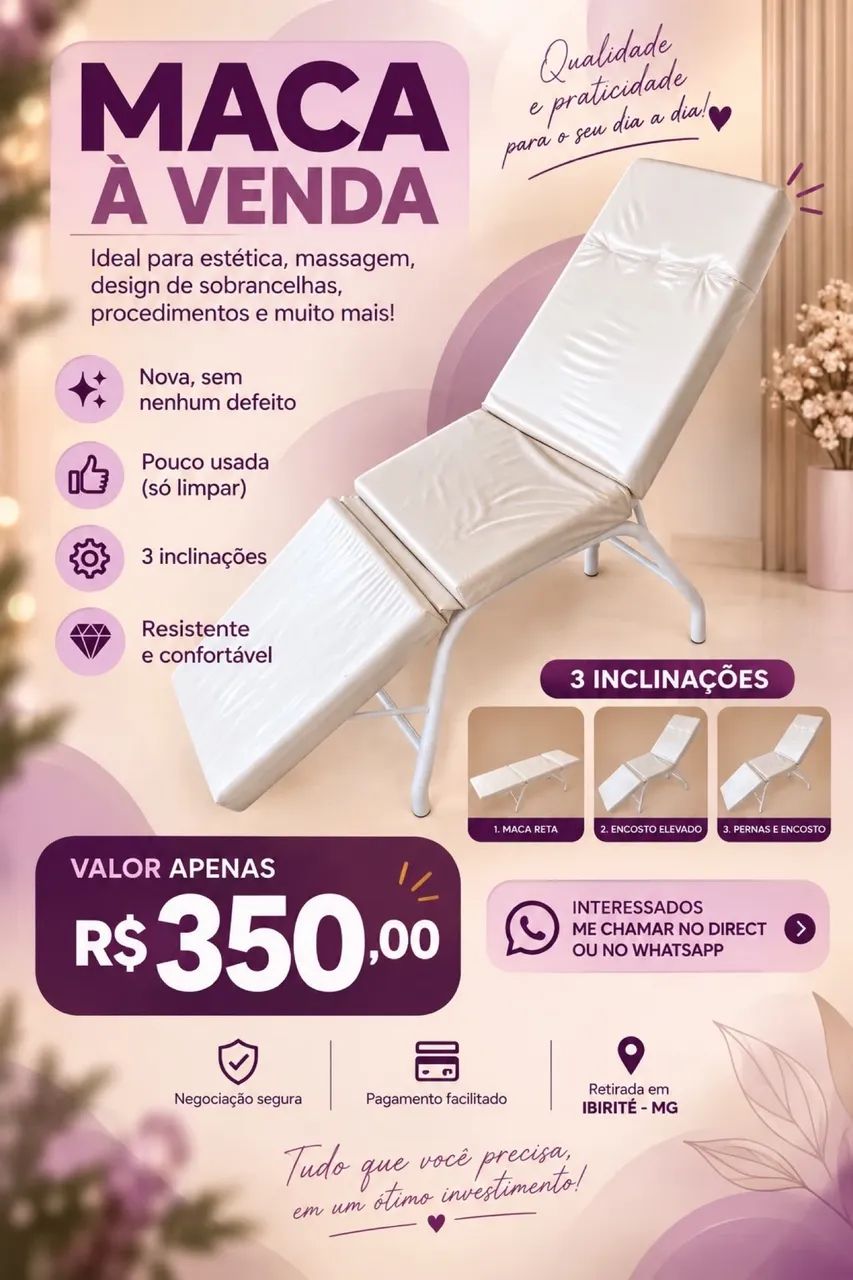 Maca com 3 inclinações 