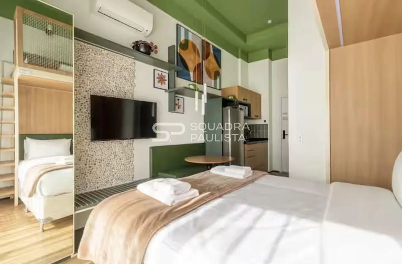 Studio com 27.0 m², mobiliado, com pé direito de 3,70m à venda em Moema Passaros