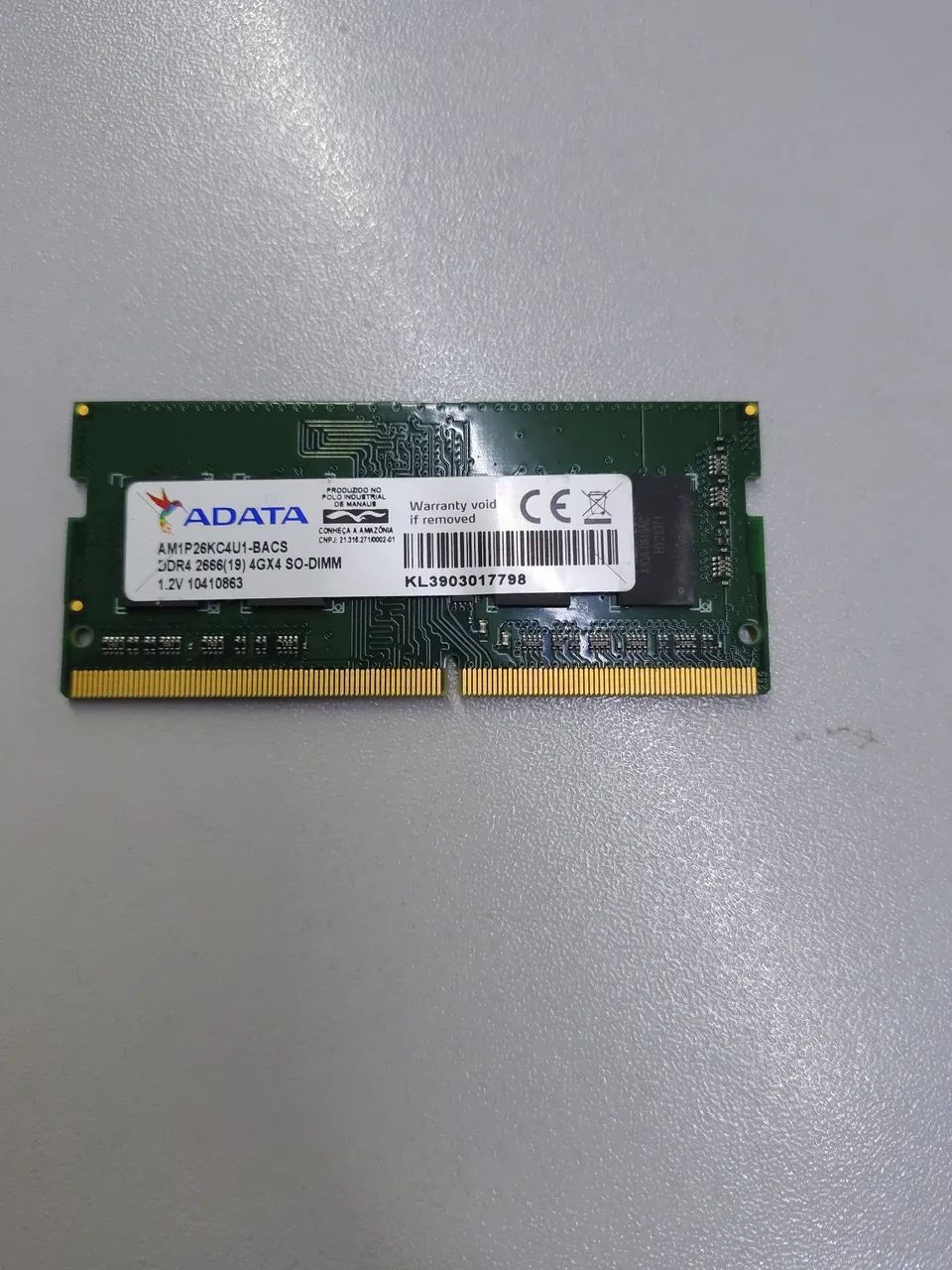 Memória Notebook ADATA 4GB DDR4 2666MHz