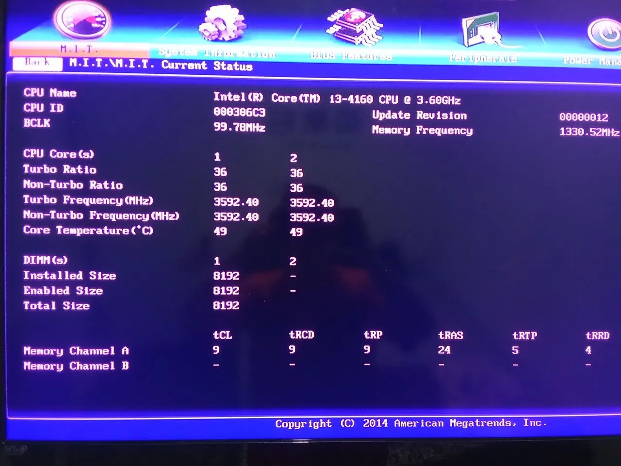 Pc core i3 4160 8Gb ram