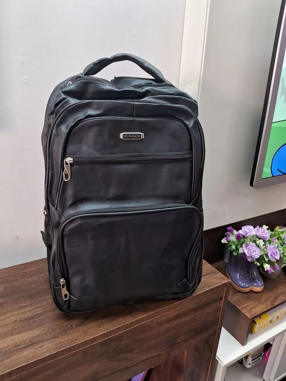 Mochila Couro Impermeável Grande - Foto 3