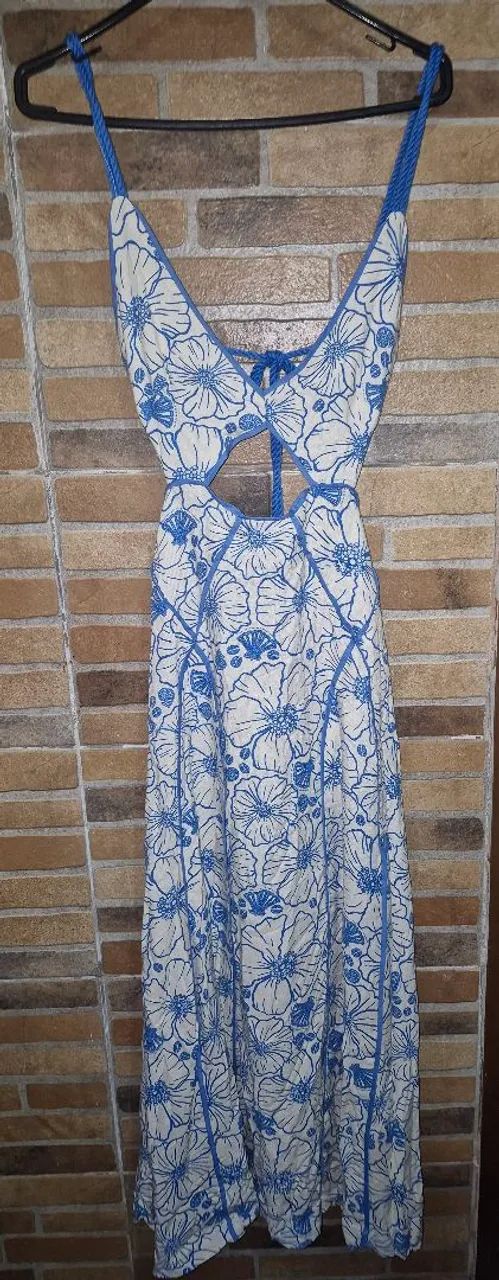 Vestido midi bluesteel estampado P - Foto 2