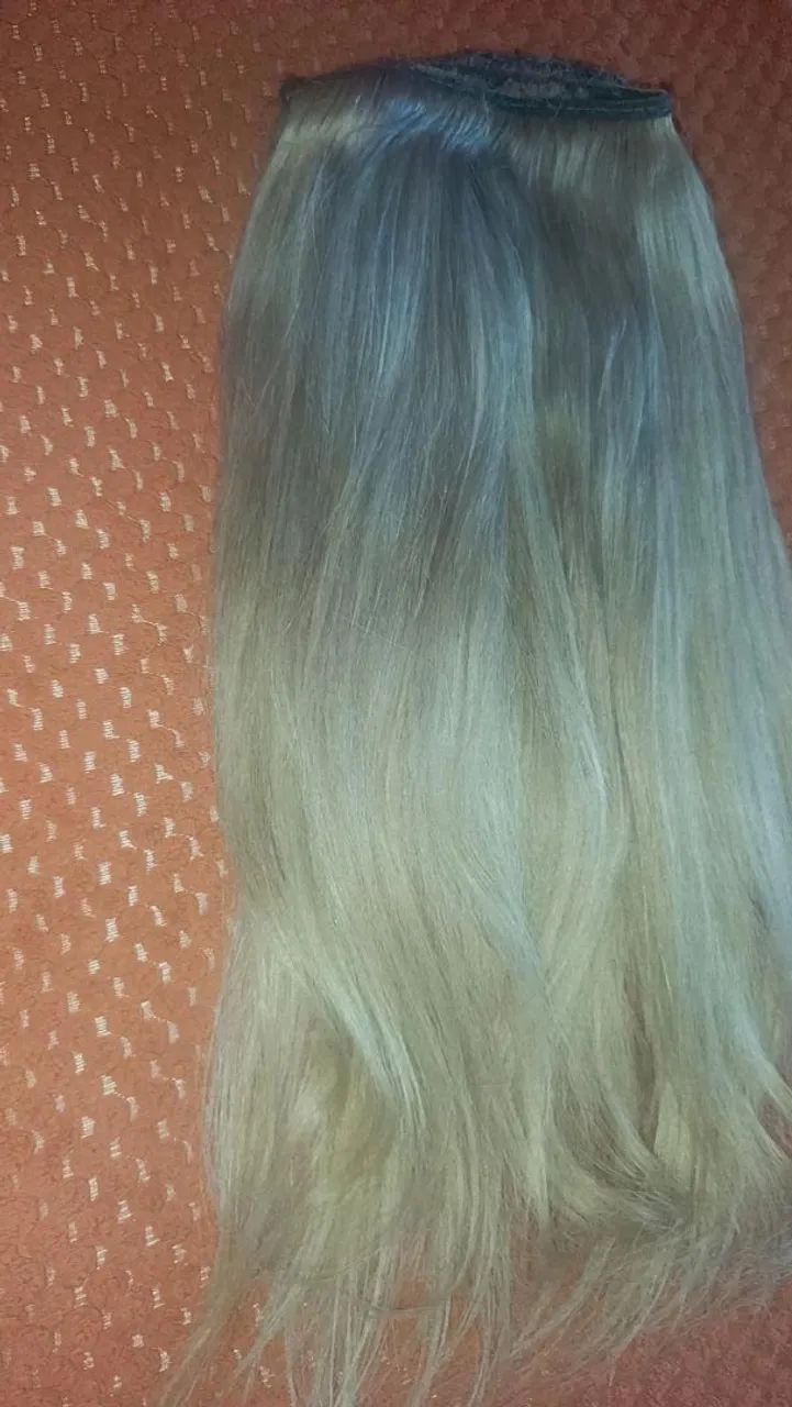 Mega hair cabelo humano indiano loiro 52 cm são 4 telas. - Foto 3