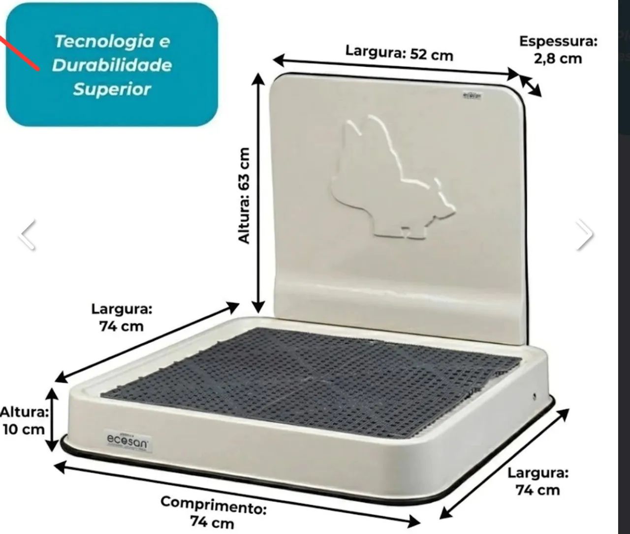 Banheiro Inteligente para Cães Ecosan (Com placa Hidrante)