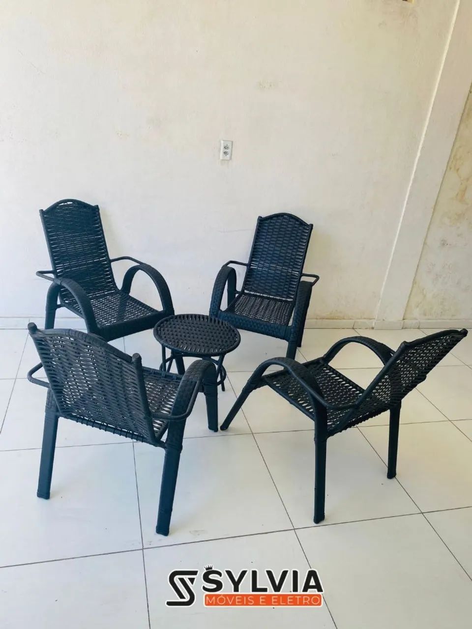 Conjunto área externa fibra preto