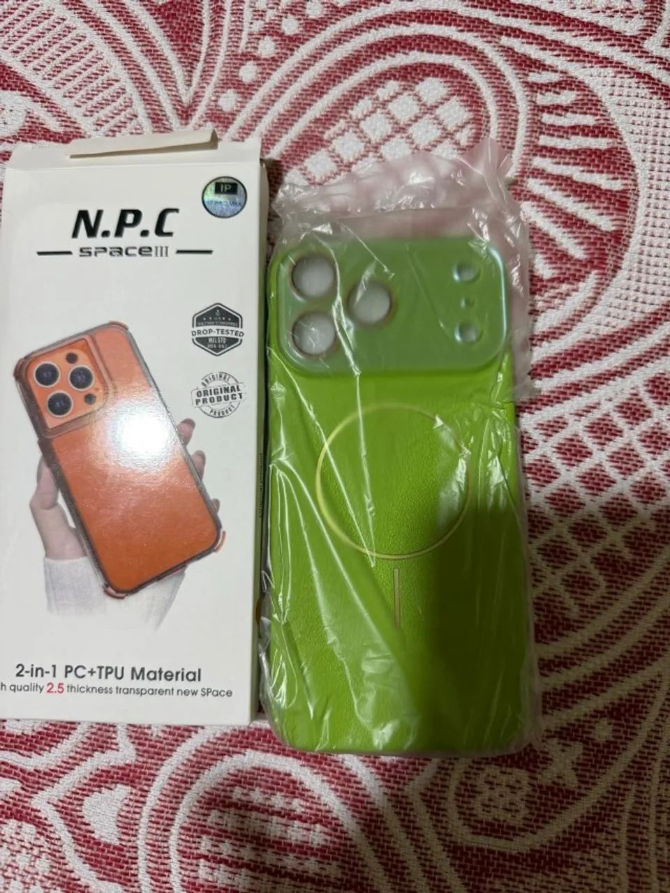 Capa para iPhone 17 Pro Max - Couro Ecológico com Anel Magnético (Verde) - Foto 3