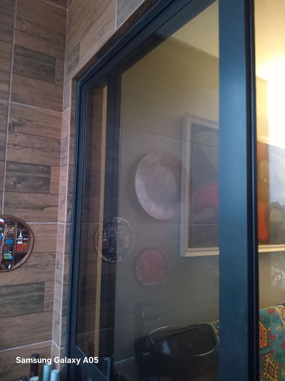 PORTA DUPLA  EM ALUMINIO COM 4 VIDROS