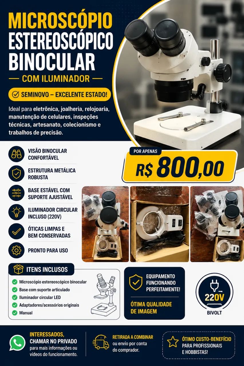 Microscópio binocular
