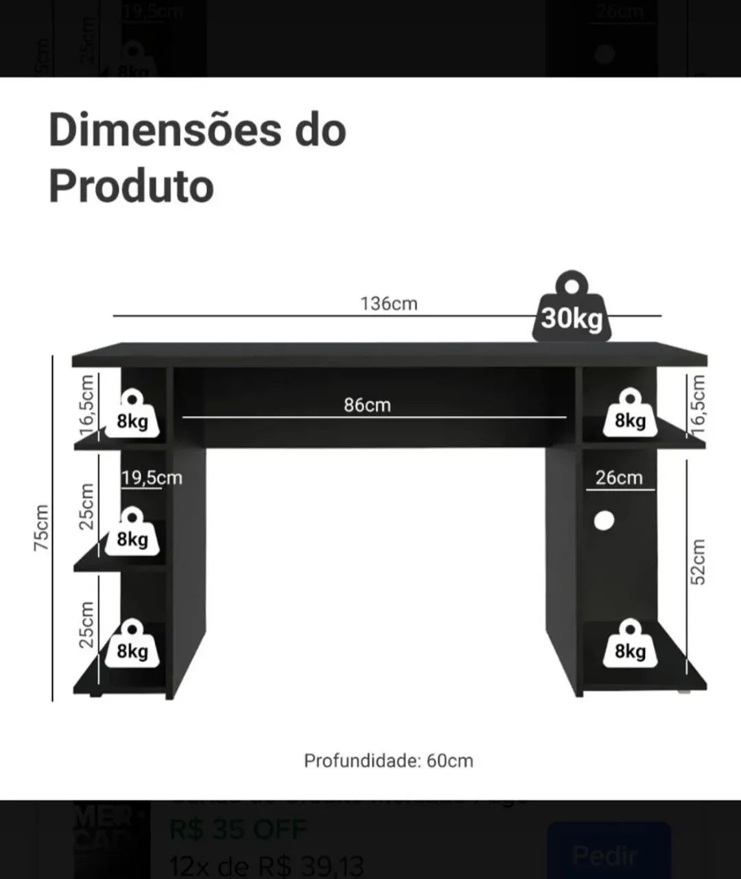 Mesa para computador  - Foto 4