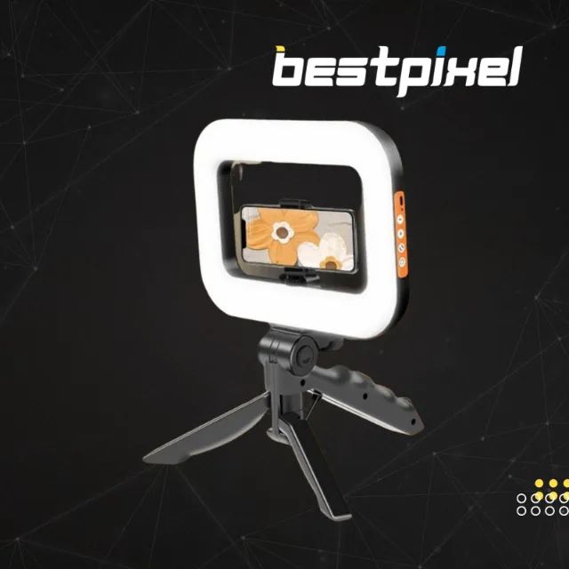 Ring Light Profissional RGB com Tripé e Controle Bluetooth para Celular