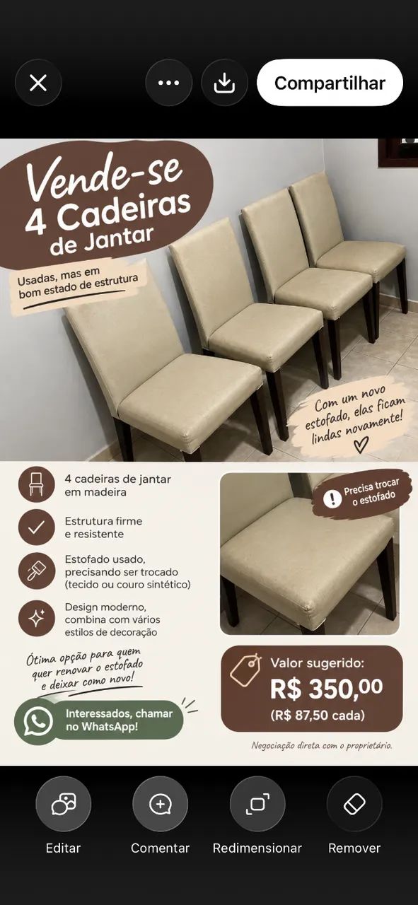 Cadeiras de Jantar 
