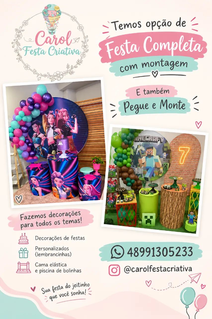  PEGUE E MONTE E DECORAÇÃO COMPLETA