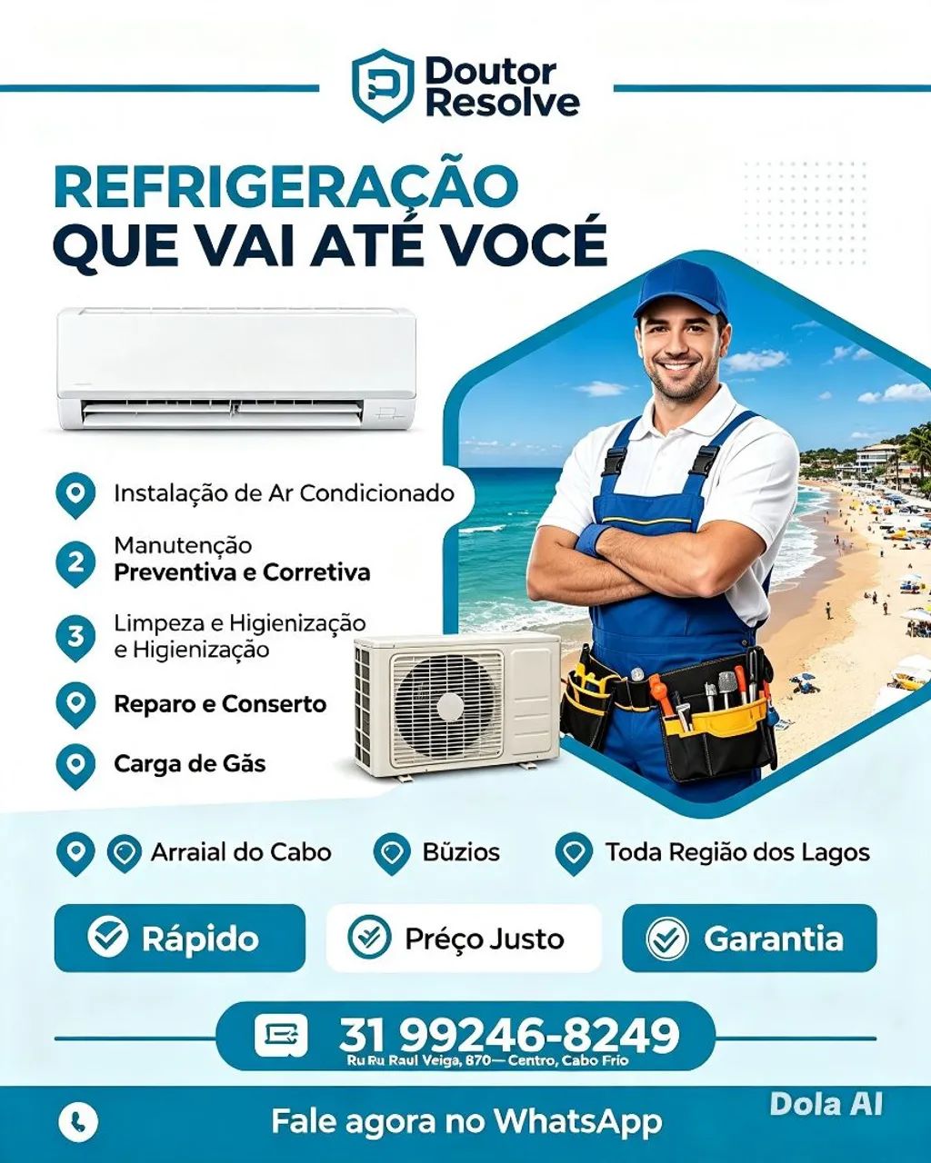 AR CONDICIONADO SPLIT. CABO FRIO  - Foto 2
