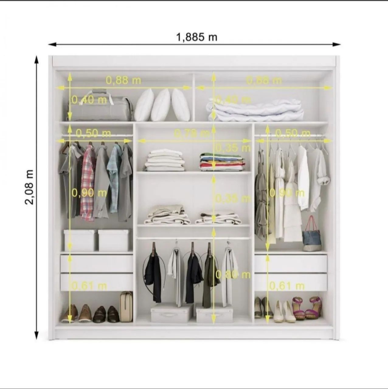 Guarda roupa casal com espelho  - Foto 3
