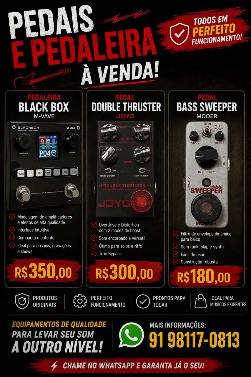 Pedais para Baixo e Guitar - Foto 2