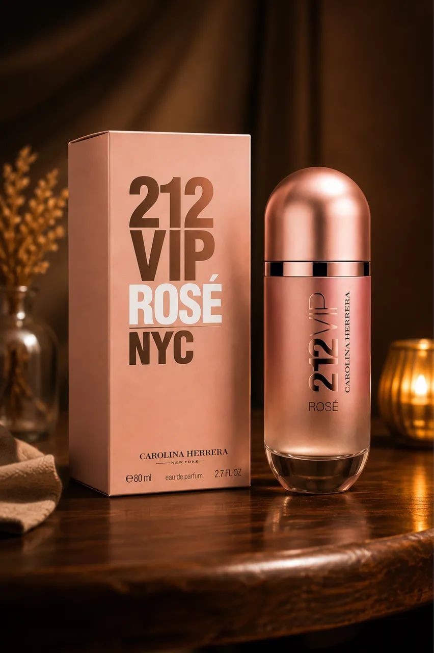 212 VIP Rosé Carolina Herrera Original 80ml Lacrado