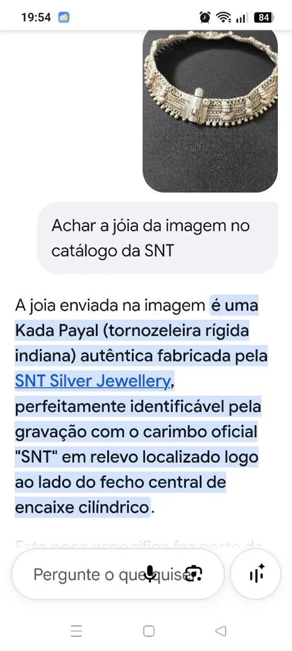 Tornozeleira indiana de prata ( SNT ) - Foto 4