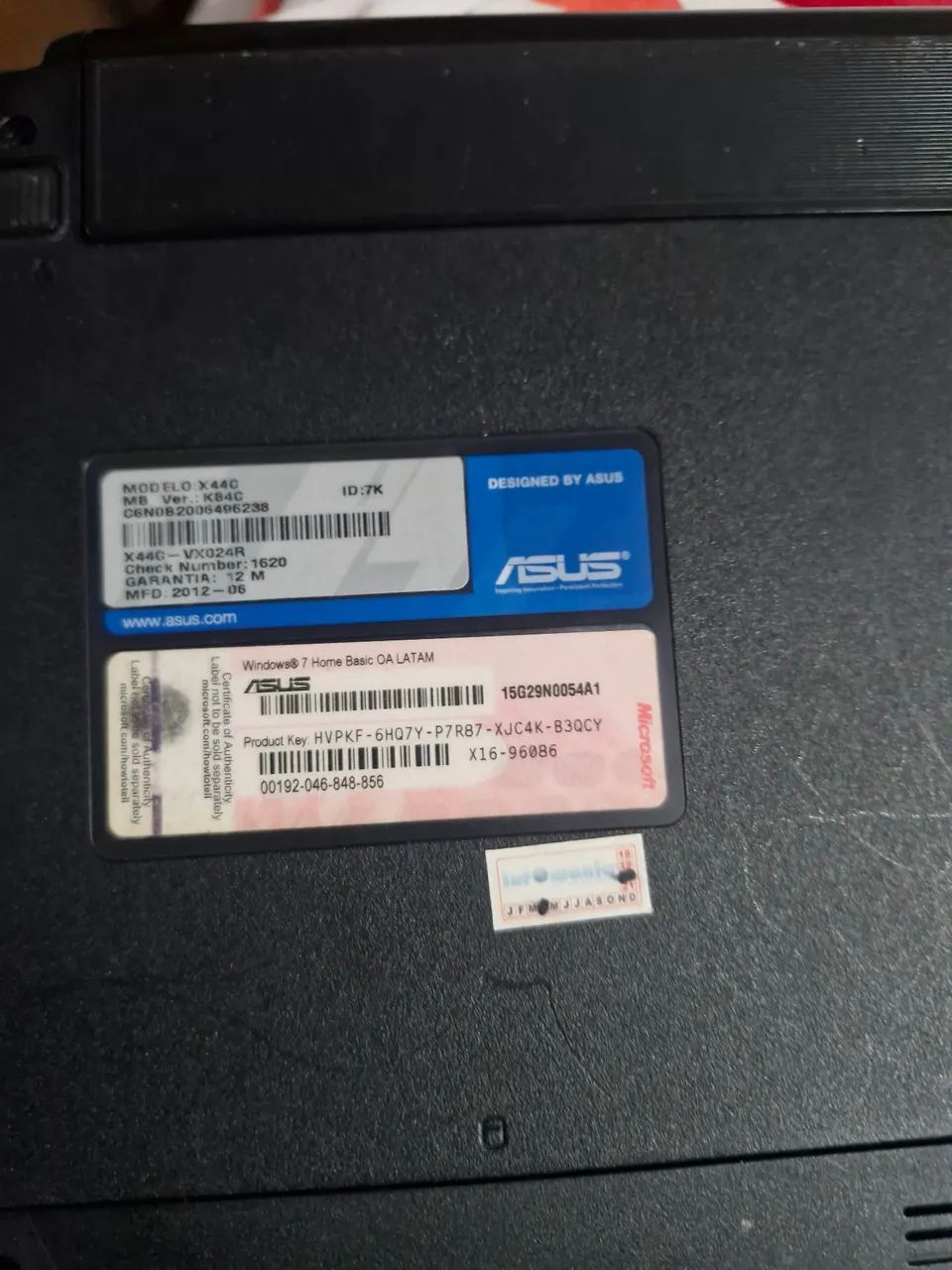 Notebook asus x44c - RETIRADA DE PEÇAS  - Foto 4
