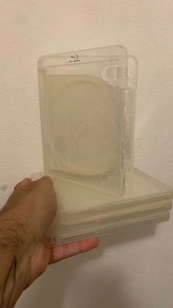 Estojo cases transparentes para Blu-ray duplo - 4 UNIDADES