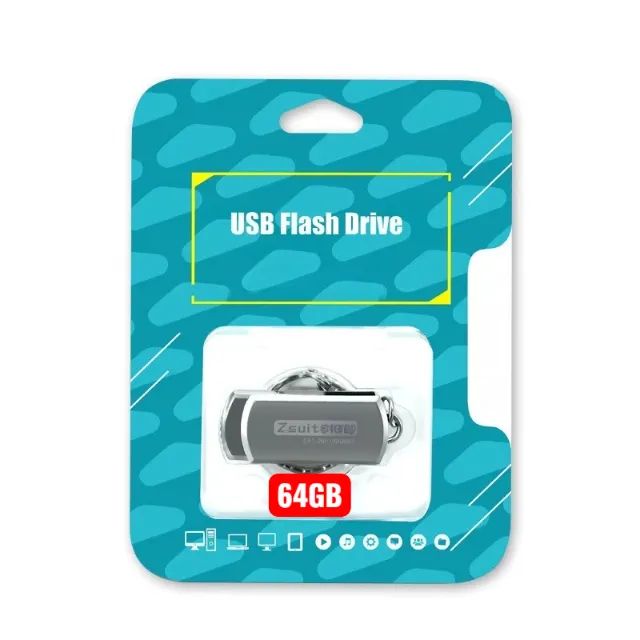 PENDRIVE METALIZADO ZSUIT DE 64GB, COM INTERFACE USB 3.0, NA COR PRATA. - Foto 2