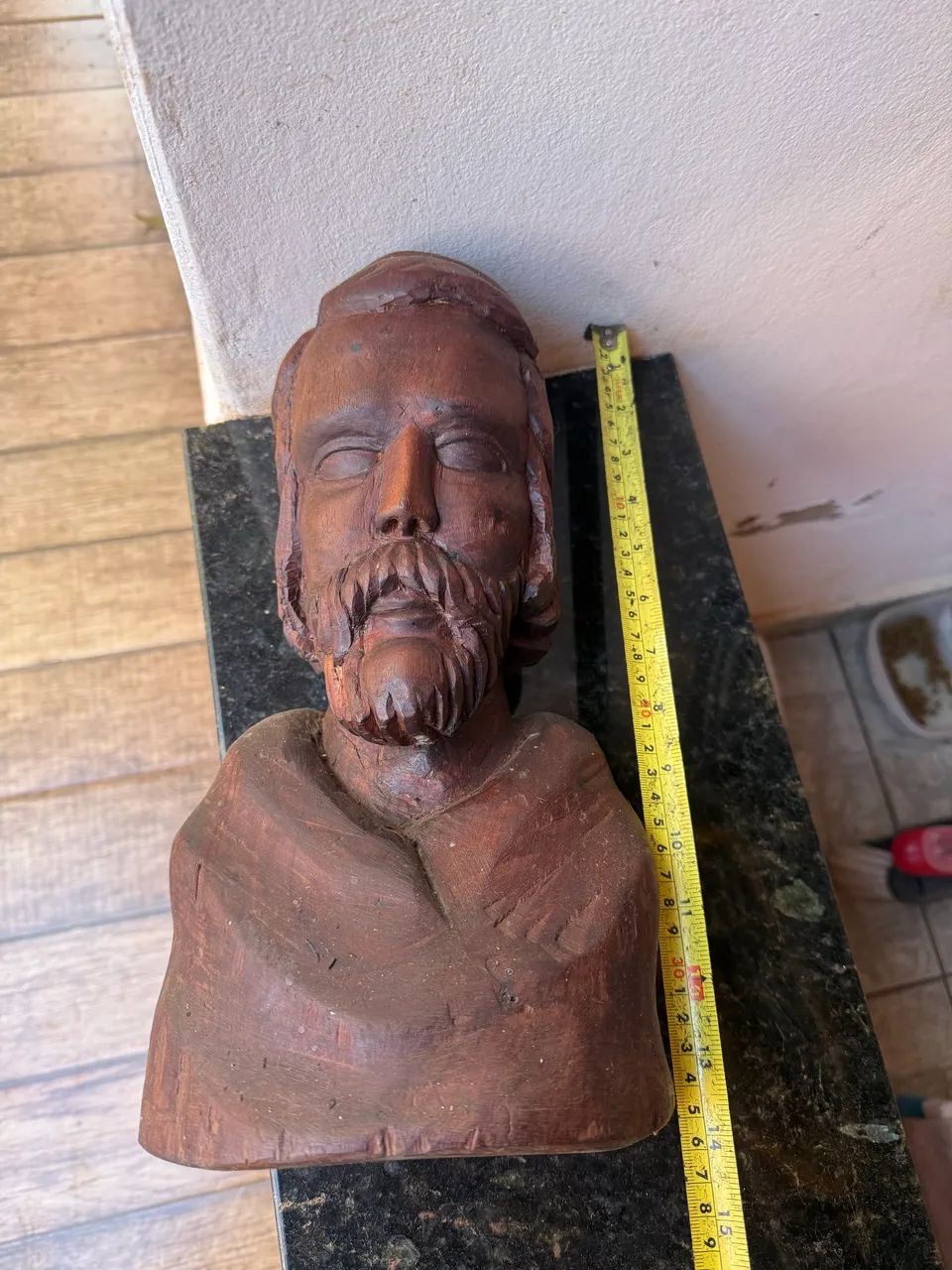 Santo antigo de madeira  - Foto 5