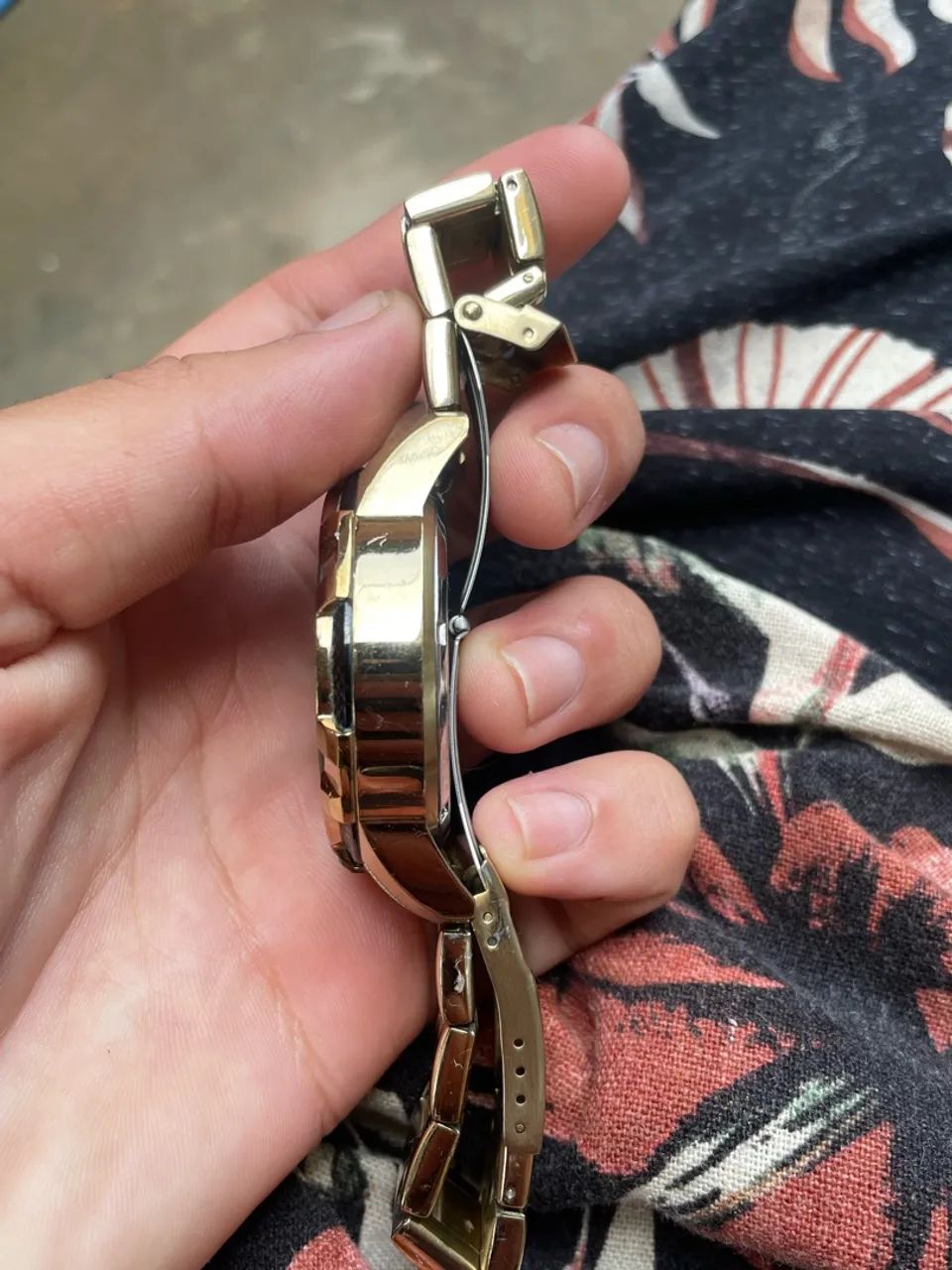 RELÓGIO TECHNOS - TS CARBON DOURADO - Foto 4