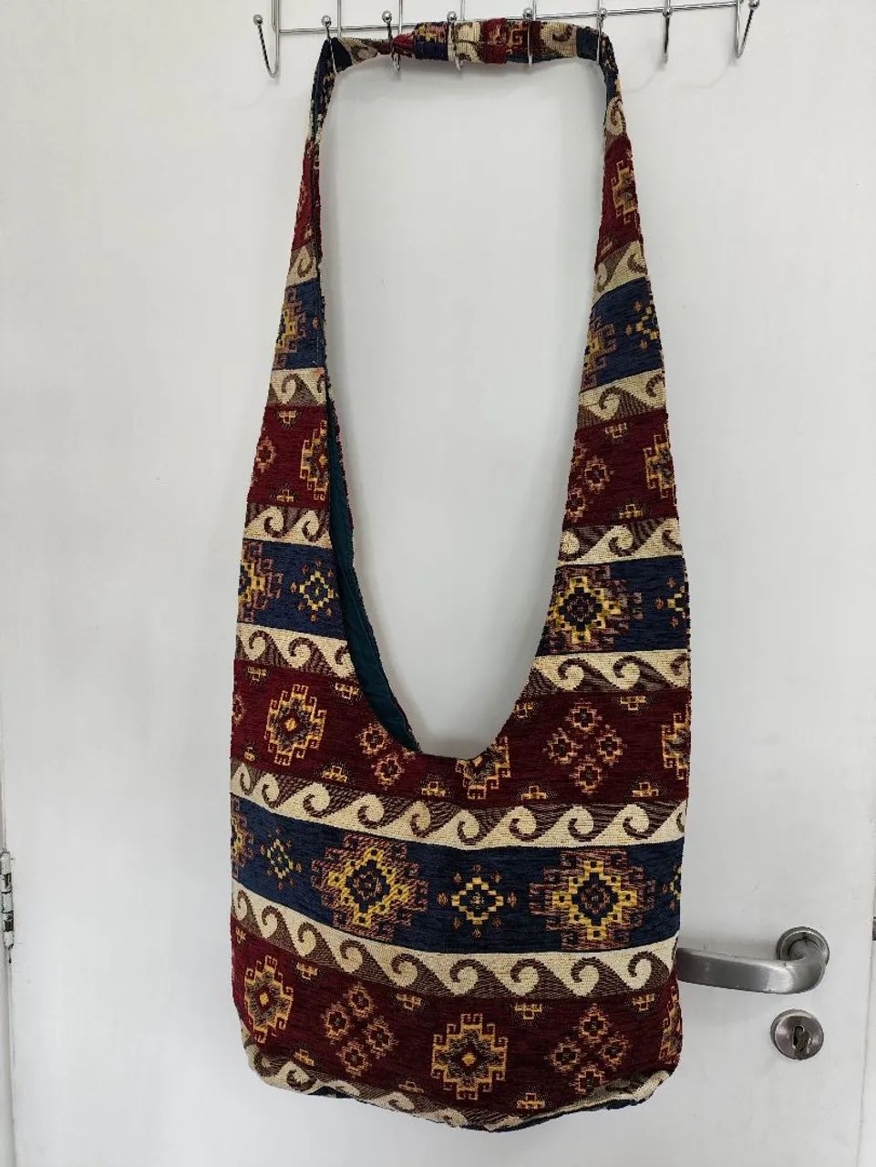 Bolsa transversal boho estampa geométrica - Foto 2