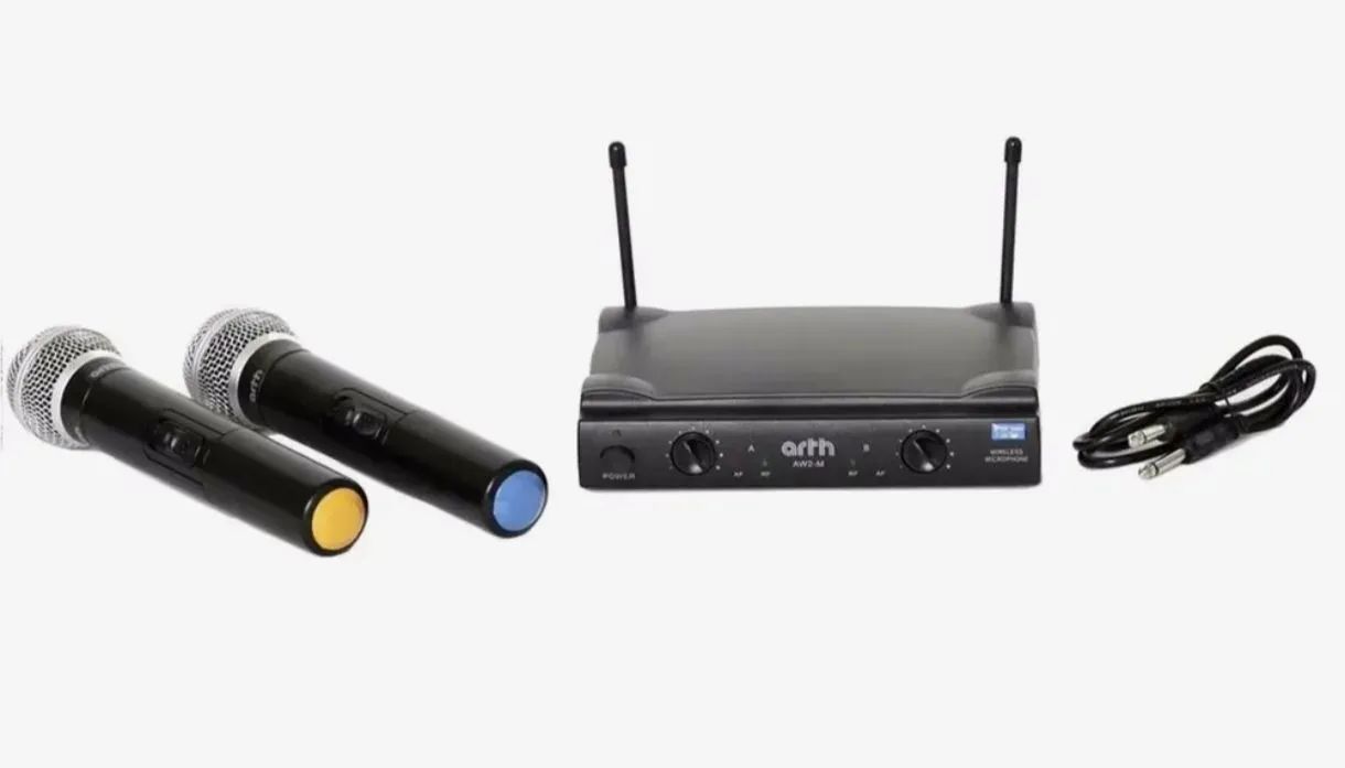 Microfone Arth Duplo De Mão Aw2-m Sem Fio - Maxcomp Musica. Usadol