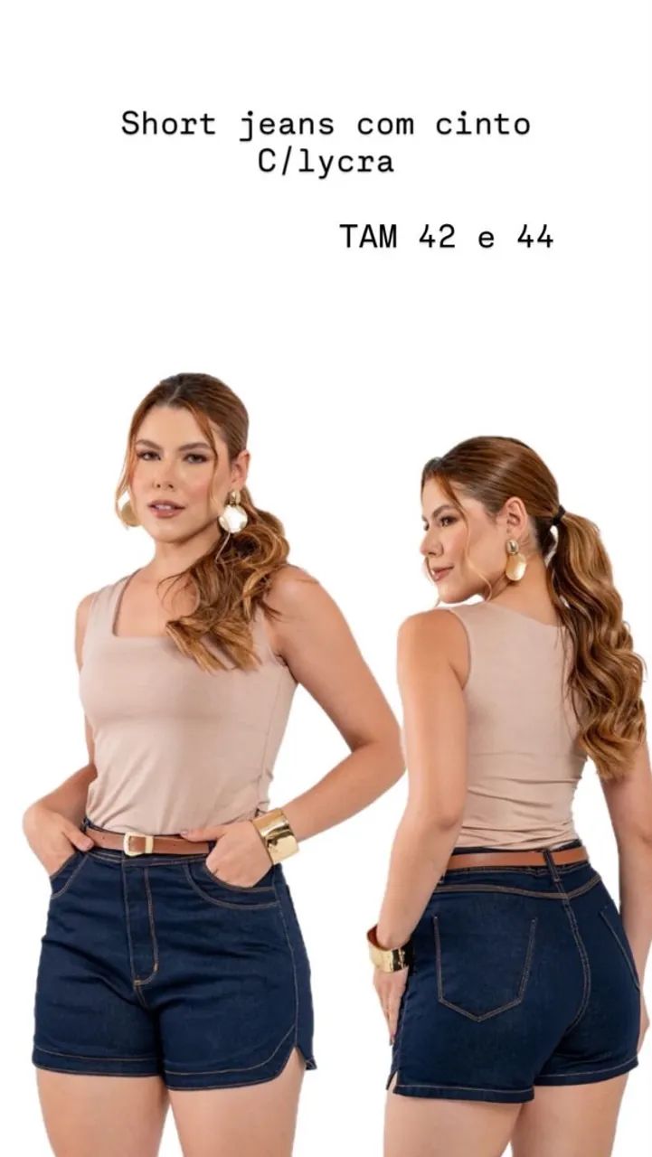 Short jeans de alta qualidade 