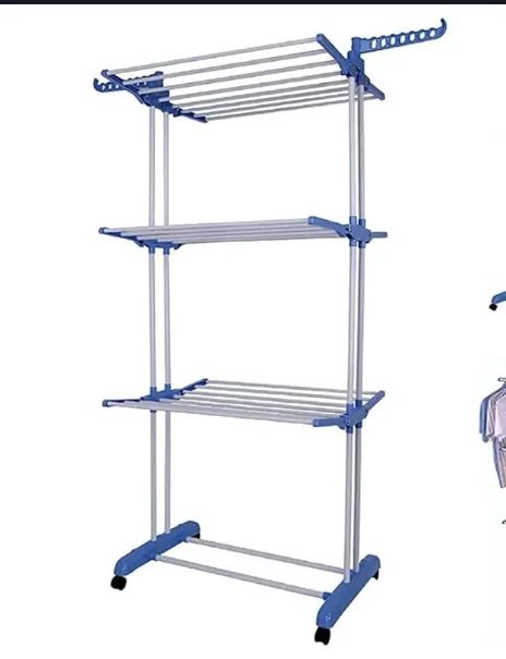 Kit pia cozinha, varal de chão desmontável, jogo pratos e talheres e lixeira inox. - Foto 2