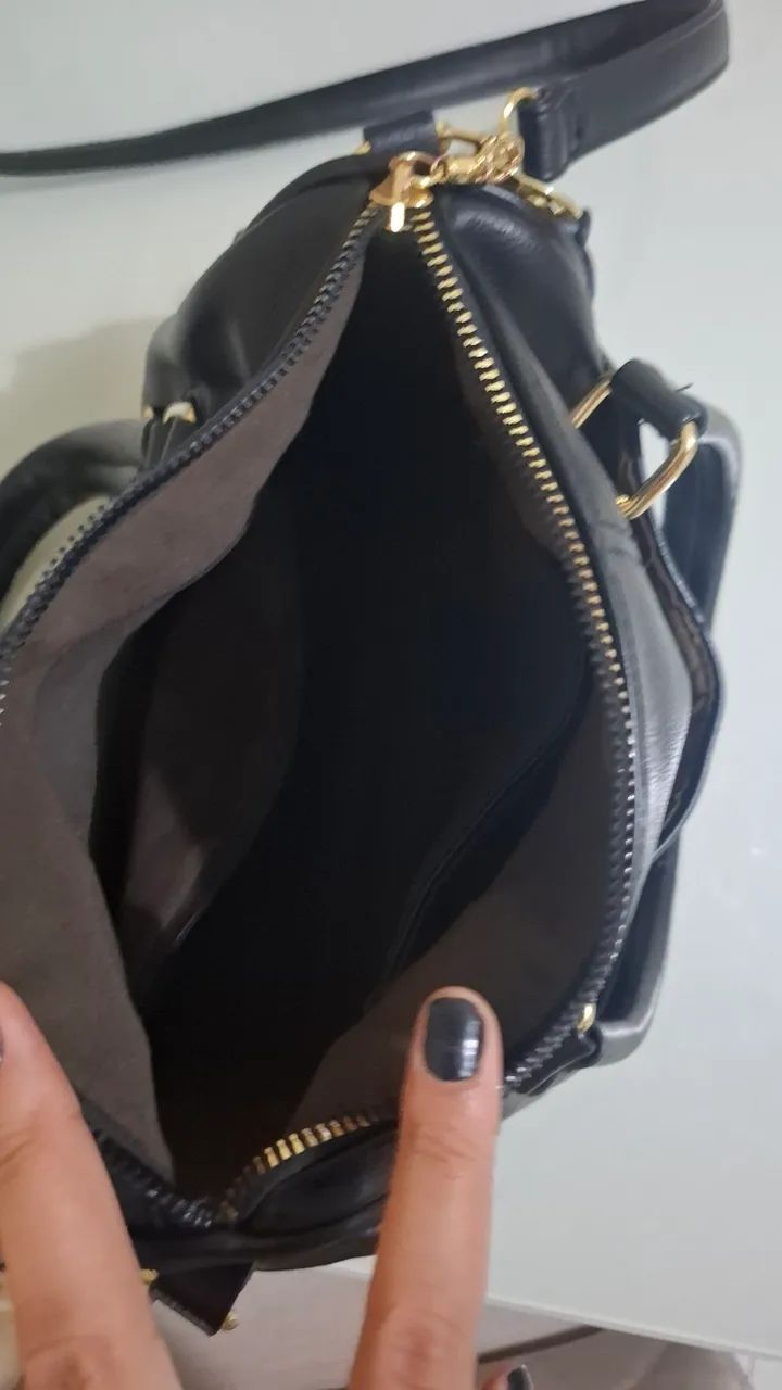BOLSA PRETA TIRACOLO COM ALÇA LATERAL  - Foto 3