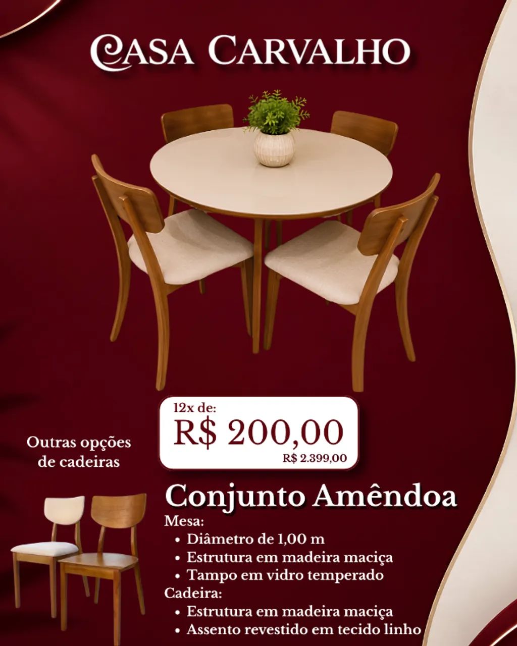 Mesa de Jantar Redonda - Foto 4