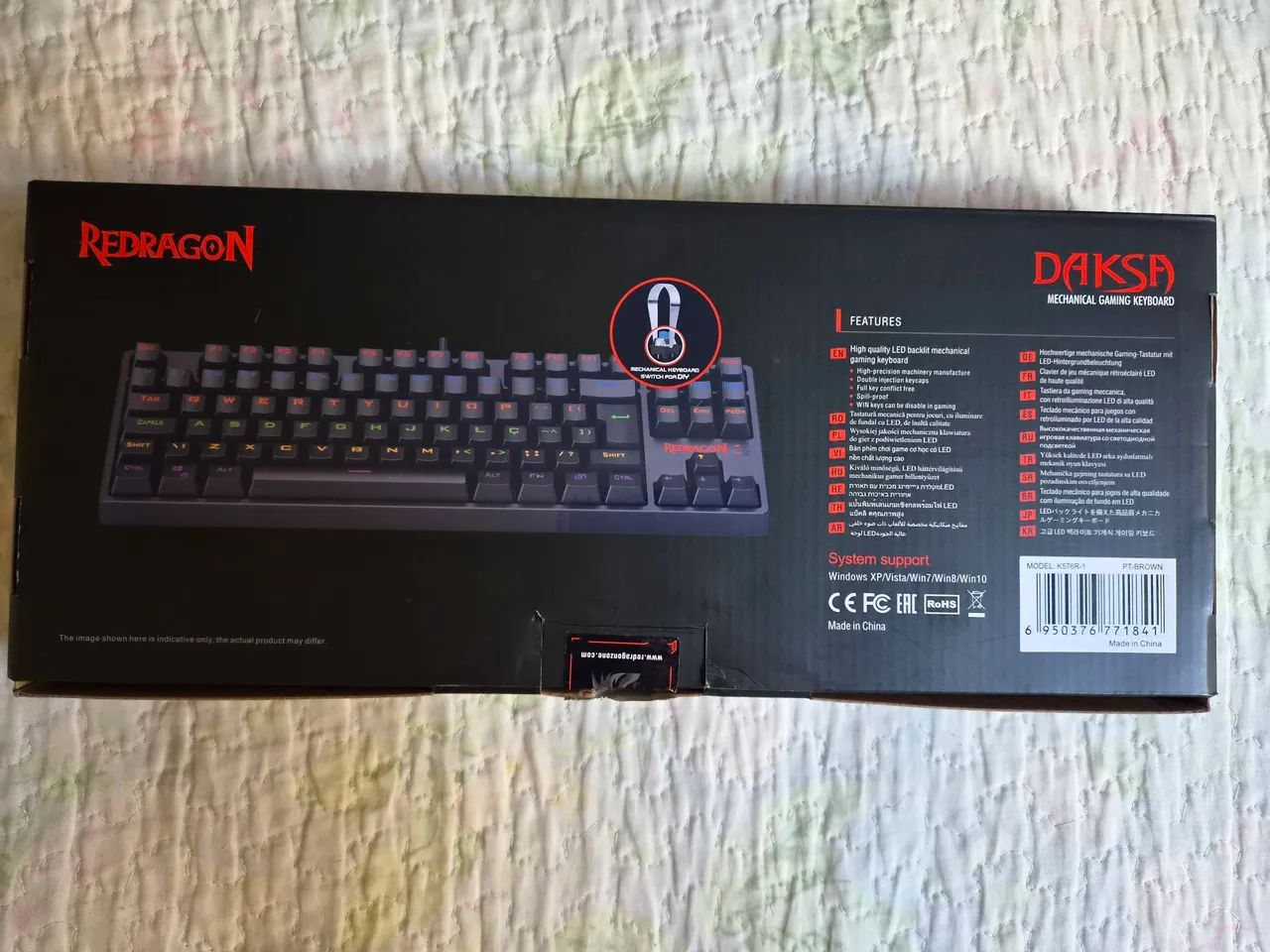 Teclado Mecânico Redragon Daksa switch marrom - Foto 2